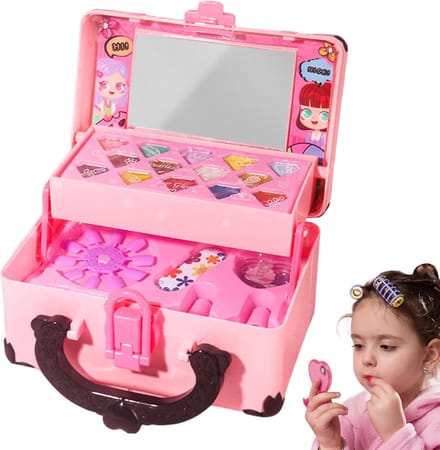 Kinder Make-up Set - Nep Lippenstift - Doe-als-of Spel - Met Opbergdoos - 17x14x96cm - Multicolor