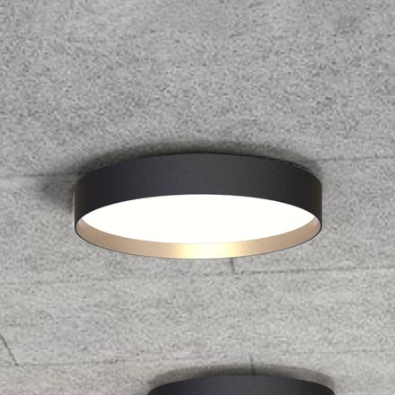 Loom Design LUCIA 35 Wand-/Plafondlamp Zwart/Goud, 18W, 2700K