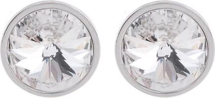 Behave - Oorknoppen zilverkleur met geslepen glaskristal 10mm