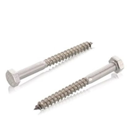Houtdraadbout Din571 12X90Mm Rvs A2 - 25 stuks