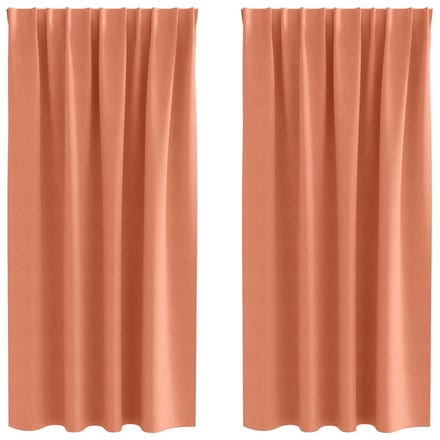 vidaXL - Blackout - Gordijnen - met - Ringen - 2 - st - Terracotta - 175 - x - 140 - cm