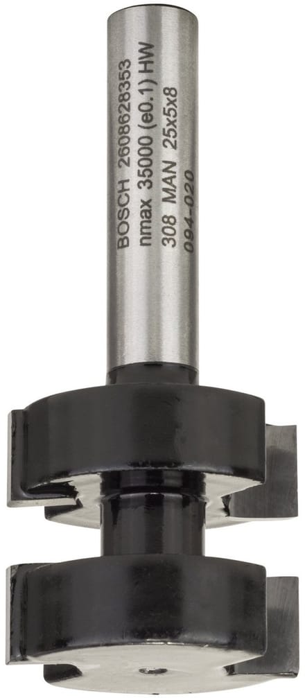 Bosch - Messingfrezen 8 mm, D1 25 mm, L 5 mm, G 58 mm