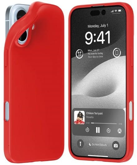 Mercury - Soft Serie - Telefoonhoesje - iPhone 16 Plus - Rood - Ellegante Bescherming