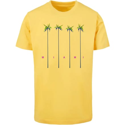 Mister Tee - Miami Palms Heren T-shirt - XL - Geel