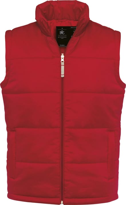 Bodywarmer 'Taffeta® Nylon/Men' merk B&C maat L Rood