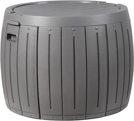 PRINOS - Kussenbox - Grijs - ⌀ 56 cm - Synthetisch materiaal