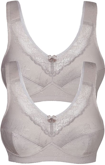 2-pack ontlastings-BH zonder beugel Basic