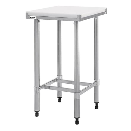 RVS Snijtafel met Hdpe Snijplank - 50cm - Vogue CF740 - Horeca