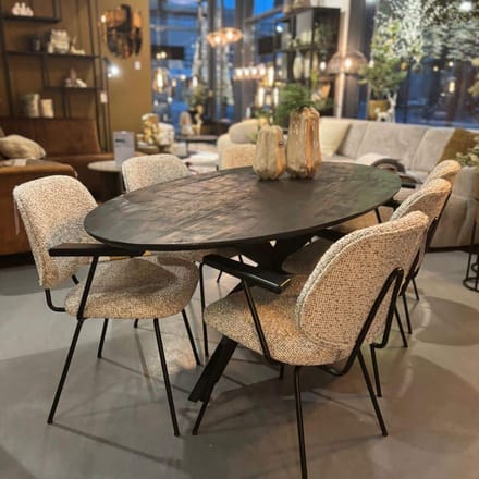 Reefs Interior Eettafel Rielle - Zwart-160cm