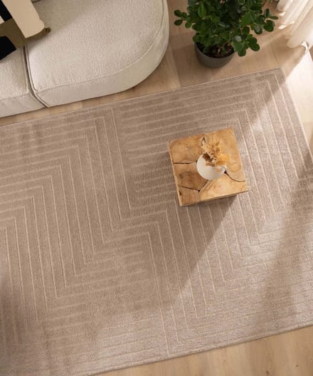 Scandinavisch vloerkleed - Contour Edge beige 300x400