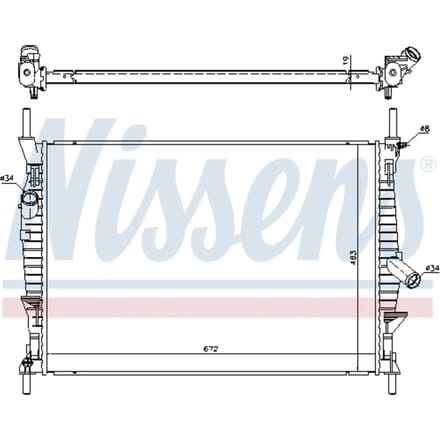 Radiator, motorkoeling NISSENS 69240