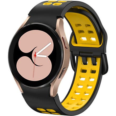 Samsung Galaxy Watch 4 40mm sport square bandje (zwart/geel)