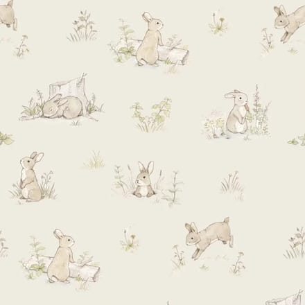 Baby behang Dekornik Rabbit Day