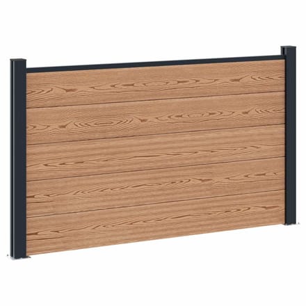 vidaXL - Hekset - 180 - x - 105 - cm - WPC - en - Aluminium - Bruin