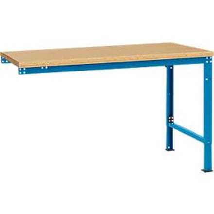 Manuflex aanbouwtafel UNIVERSAL Speciaal, tafelblad multiplex, 1500 x 1000, lichtblauw