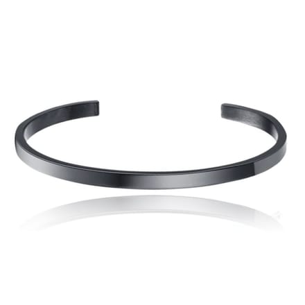Zwarte Damesarmband van Edelstaal