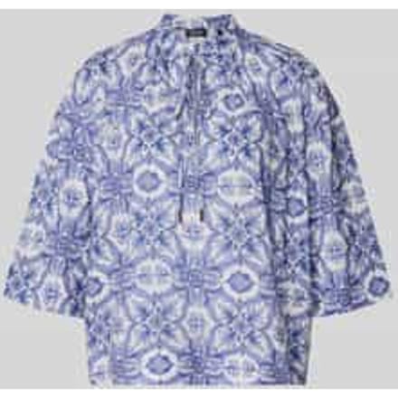 regular fit blouse met keyhole-halslijn model 'Beyda'