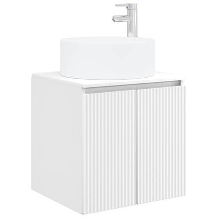 vidaXL - Wandgemonteerde - wastafelmeubel - Wit - 49,5 - x - 44,5 - x - 65,5 - cm