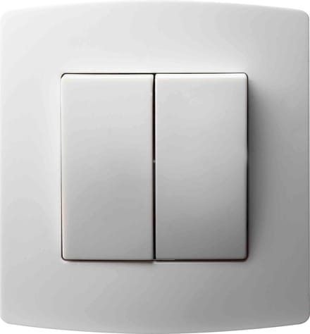Dubbele schakelaar - Schema 5 - 10A - 230V - RAL9016 - Inbouw