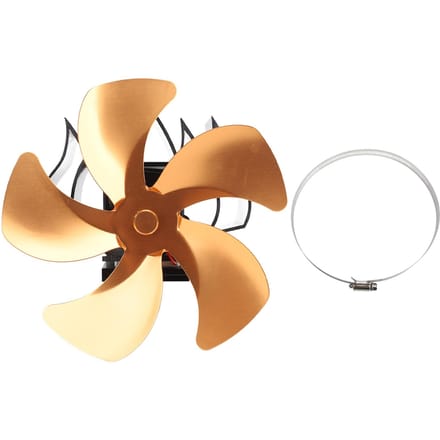 5 Blads Warmte Aangedreven Kachelventilator Aluminiumlegering Geruisloos Wandhangend Thermisch Aangedreven Open haardventilator goud