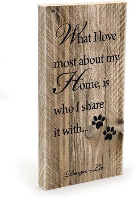 Designed by Lotte Tekstbord - Steigerhout - 19,5x40 cm