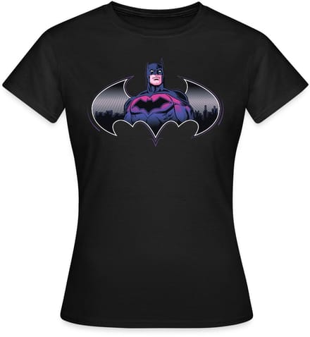 Batman Cool Ontwerp Met Logo En Roze Kostuum T-Shirt Dames