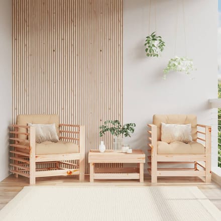 vidaXL - Tuinstoelen - 2 - st - massief - grenenhout