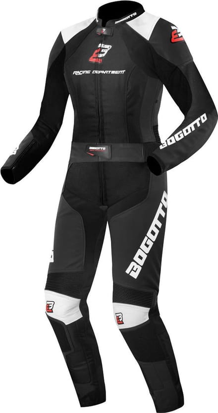 Bogotto Losail Dames Zwart Wit 2-Delig Motorpak - Racepak