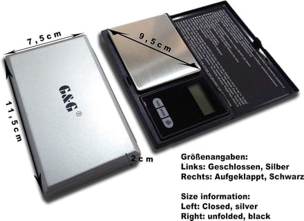 Digitale Precisieweegschaal Zakformaat 1000g Precisie 0,1g