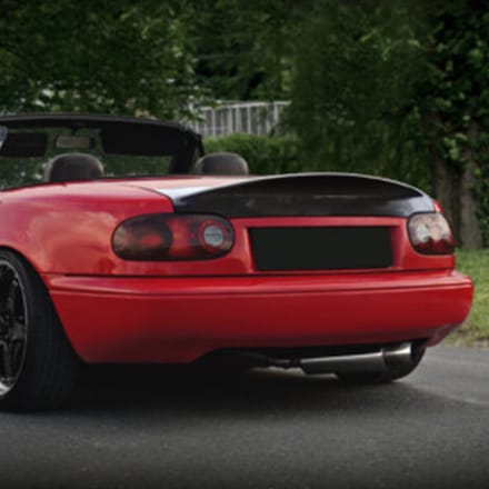SK-Import Ducktail Spoiler - Mazda MX-5 - zwart fiberglass