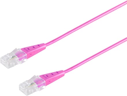 RJ45 Stecker/RJ45 Stecker Rund 4-adrig magenta 2m