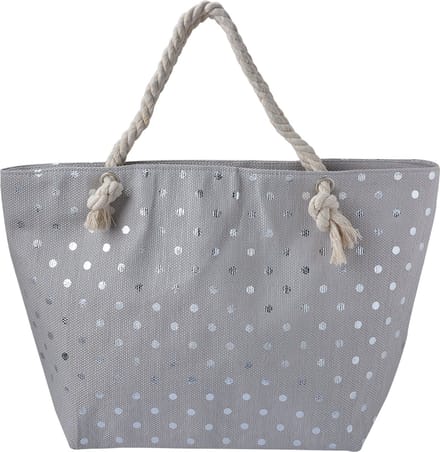 Juleeze Strandtas 56x37 cm Grijs Polyester Stippen Handtas Dames