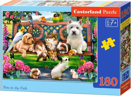 CASTORLAND Puzzle 180el. Huisdieren in het park