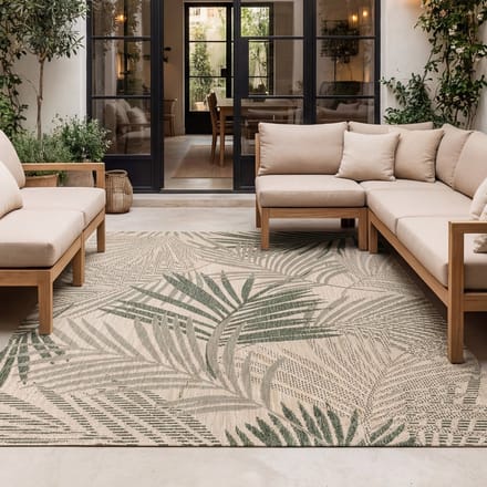 FRAAI Buiten vloerkleed - Tiga Palm Groen - 80x150cm