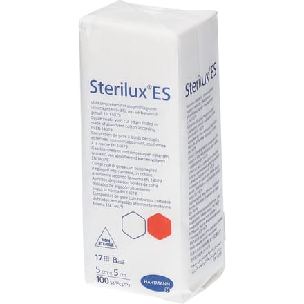 Hartmann Sterilux ES Kompres 8 Lagen 5 x 5cm 418800 100 Compressen