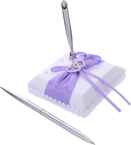 Gastenboek Pen - Bruiloft Penhouder - Bruiloft Ondertekening - Met Hart Decoratie - 21 cm - Multi