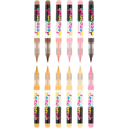 Karin - Pigment DecoBrush Acrylmarkers - set van 12 - Nude Colors
