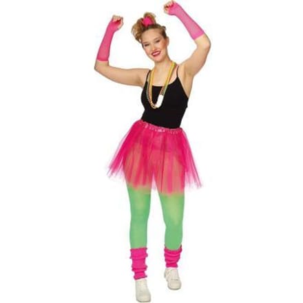 Set Neon Tutu Fuchsia (4) Feestkleding