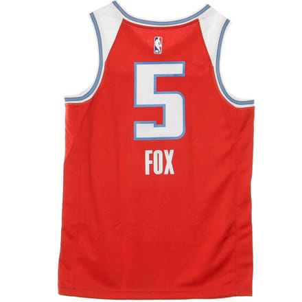 Basketbaltanktop voor heren Nba Swingman Jersey City Edition nr. 5 De' Aaron Fox Sackin