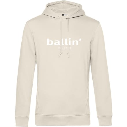Heren Hoodies met Ballin Est. 2013 Basic Hoodie Print - Beige - Maat M