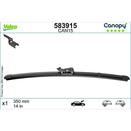 Wisserblad VALEO Canopy 583915, 350mm, Voor, 1 Stuk