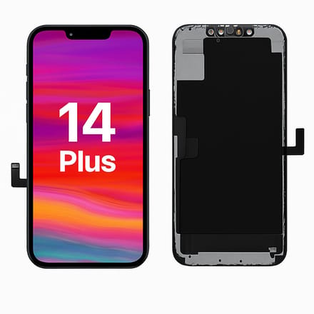LCD Scherm Geschikt Voor IPhone 14 Plus (14+) Met Front Camera Frame | Hoge HD+ Kwaliteit Display