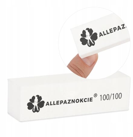 Witte Nagel Buffer Blok 100/100 - Professioneel Polijstblok