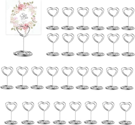 Tafelkaarten - Naamhouders - Feest decoratie - Elegante vorm - 30 stuks - Metaal