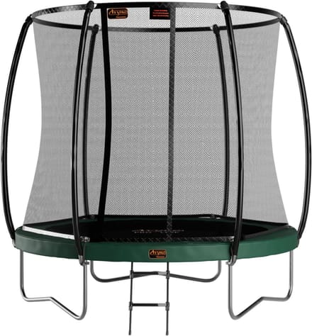 Trampoline Avyna Ø245 cm – Met Veiligheidsnet en Ladder – Groen – Rond Opbouwmodel – Compact en Stevig
