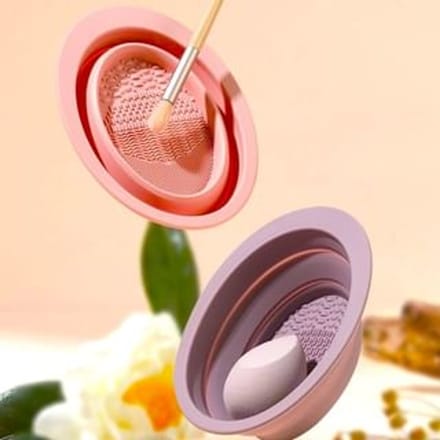 xixi - Makeup Brush Cleaning Bowl #02 Pink - 58g