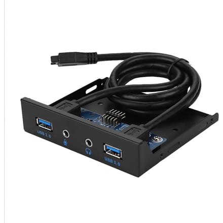 USB3.0 O Floppy Voorpaneel 3.5 inch 2 USB3.0 Interfaces met Mic o black