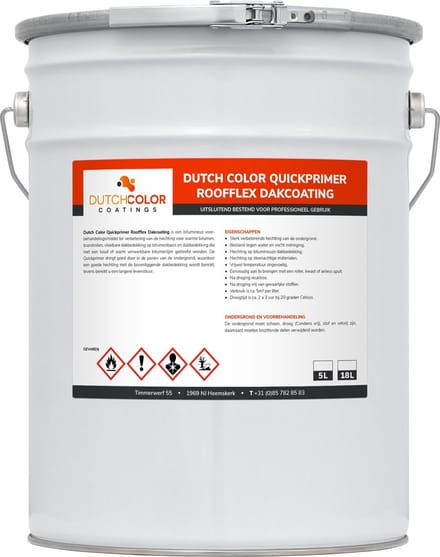 DCC Quickprimer Roofflex Dakcoating - 10L - Zwart