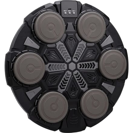 Machine de Boxe Musicale à Six Boutons Cible de Frappe Murale avec Bluetooth Équipement de Fitness Interactif pour Enfants