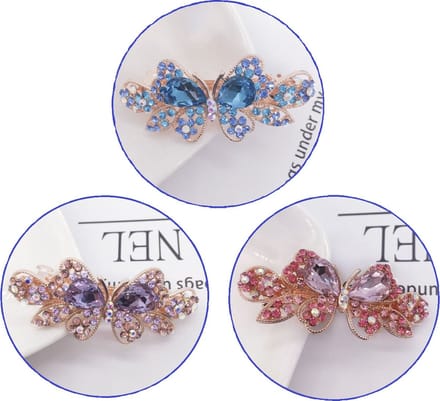 Haarklemmen - Hairpin - Haarclip - Haarspeld - 7x3cm - Set van 3Stuks - Vlinder